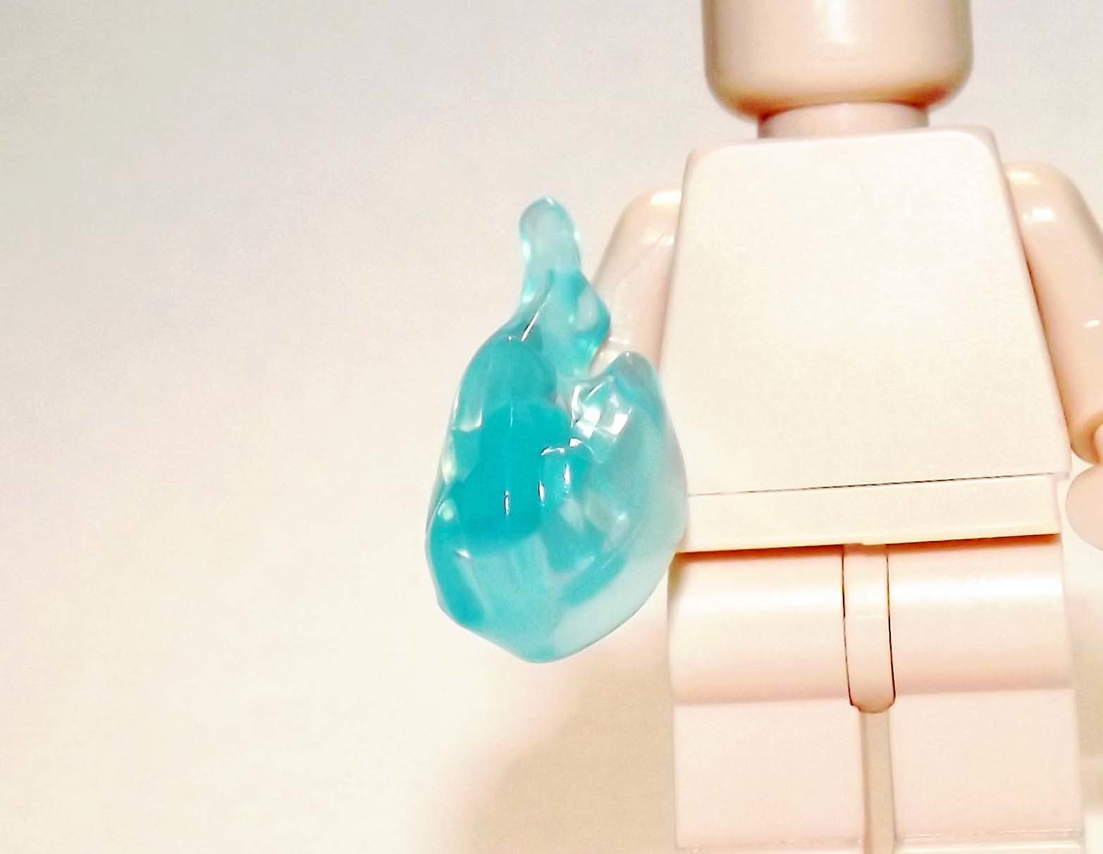 Single Sale Hand Flame Weapon Light Blue for minifigure Block Toys - $0.66