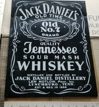 VINTAGE Jack Daniels Whiskey Advertising Bar metal SIGN  - £66.09 GBP