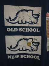 Nwt - Old School - New School Dinosaur Headphones Short Sleeve Tee Size L - £6.38 GBP