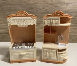 Japan Epoch Sylvanian Families miniature Furniture kitchen stove &amp; sink set - £12.13 GBP