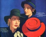 Stetson Hats for Woman Magazine Ad 1950&#39;s Play Up to Your Navy  - £12.42 GBP