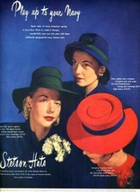 Stetson Hats for Woman Magazine Ad 1950&#39;s Play Up to Your Navy  - $15.84