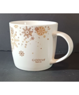 GODIVA GOLD SNOWFLAKES MUG Large Belgium MODERN GOURMET FOODS Xmas/Winter - $19.46 CAD