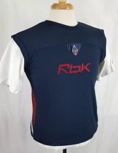 Reebok RBK Shooting Shirt Youth M Blue Embroidered Logo Basketball Gym Jersey - $9.99