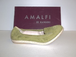 Amalfi by Rangoni Size 7.5 M Cielo Sedano Green Leather Flats New Womens Shoes - £94.17 GBP