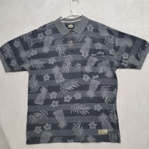 Tommy Bahama Men&#39;s Polo Shirt Sz L Large Gray Pineapple Short Sleeve Casual Knit - £22.33 GBP
