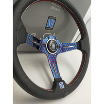 Titanium Blue Nardi Racing Steering Wheel Universal Rainbow Steering Wheel 8917C - £94.08 GBP