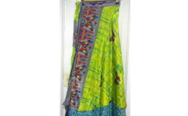 Indian Sari Wrap Skirt S323 - £23.94 GBP