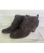 Clarks Leyden Bell Brown Suede Leather Witch Lace Up Boots Bootie Womens... - £55.18 GBP