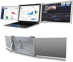 Triple Monitor For Laptop, 15&quot; Laptop Monitor Screen Extender For Dual M... - £653.12 GBP