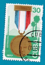 Used Cuban Postage Stamp (1977) 30 Medals Scott Cat# C256 - $1.99