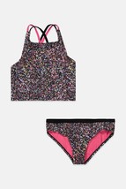 Nike Kids Girl Two Piece Swimwear Set, Black Combo - £33.75 GBP