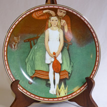 Vintage Norman Rockwell Second Thoughts Collector Round Plate 1987 Knowl... - $8.75