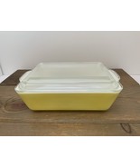 Vintage PYREX Fridgie 503 Yellow Refrigerator Dish 1.5 Quart with Lid - $40.73 CAD