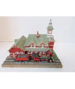 DANBURY MINT OLD RAILROAD STATION HISTORIC RAILROAD SCULPTURE &amp; TRAIN LotD - $19.75