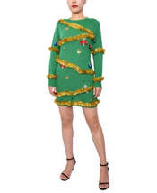 Planet Gold Juniors Christmas Tree Sweater Dress,Size Small - £23.59 GBP