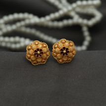 22 Carat Stamp Splendid Gold 1.6cm Ear Threader Earrings Women Offer Jewelry - £475.60 GBP