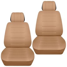 Front set car seat covers fits Nissan Rogue 2008-2020  solid tan - $69.99