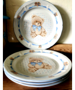 Tienshan Theodore Bear Stoneware Dinner Plates 10.25 Inch Set Of 4 Read ... - $356.00 MXN