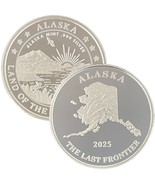 Alaska Mint Ak Map 2025 Silver Medallion Proof  .999 Silver 1 Oz - $2,353.96 MXN