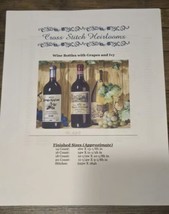 Cross Stitch Heirlooms Wine Bottles With Wine And Ivy Pattern - £6.80 GBP