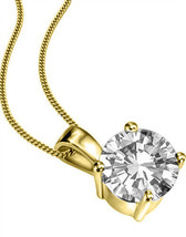 18Carat Gold  Round Solitaire Diamond Pendant 0.35cts G/SI With Chain  - $1,531.25