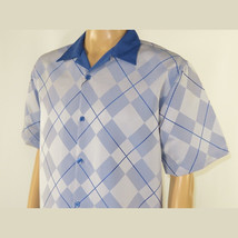 Men MONTIQUE 2pc Walking Leisure Suit Matching Set Short Sleeves 2216 Royal blue image 5
