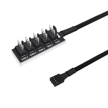 4-Pin Pwm Pc Fan Hub Power Supply Cable 1 To 5 Way Splitter Pc Motherboard Case  - £11.00 GBP