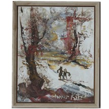 Untitled Original Oil Painting on Board by Morris Katz Framed 21&quot; x 18&quot; - £944.35 GBP