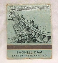 Bagnell Dam Large Matchbook Full Vintage Advertisement Lake of The Ozark&#39;s MO - £13.15 GBP
