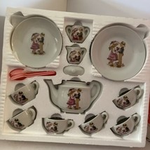 Vintage Sears The Sunny Bunch China Tea Set - 28 Pieces, Pink Spoons - £22.41 GBP
