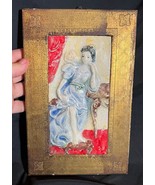 Vintage Gold Gilt Wood Florentine Framed Art Pottery Majolica Uga Lucern... - $3,403.31 MXN