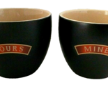 Lot 2 Bailey&#39;s Irish Cream YOURS &amp; MINE Ceramic Cup Mug Dessert Bowls Ho... - £14.20 GBP