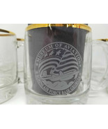 Museum of Aviation Robins Air Force Base Glass Mugs Gold Rimmed Vintage ... - £14.48 GBP