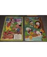 Mickey Mouse + Huey Dewey &amp; Louie Jigsaw Puzzles VINTAGE Golden [COMPLETE] - $12.00