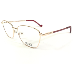 Liu Jo Eyeglasses Frames LJ2144 721 Red Shiny Gold Cat Eye Wire Rim 53-16-140 - £32.79 GBP