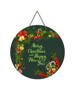 Premium Merry Christmas and Happy New Year Printed Wall Hanging/Door Han... - $406.19 MXN