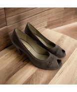 Ecco Womens Brown Leather Peep Toe Heel Pumps Comfort EU 39 Comfort Shoe - £30.81 GBP