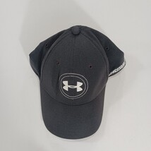 Under Armour Golf Men's L/XL Back Fitted Black Baseball Cap Hat image 7