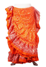 Beautiful Luscious Orange 25Yard Tribal Gypsy Maharani ATS Skirt - £80.41 GBP