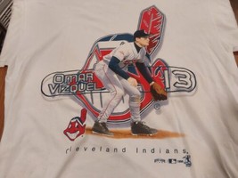 Vintage Cleveland Indians Omar Vizquel #13 1999 T Shirt Size Large Baseball - £29.63 GBP