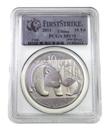 2011 China 1 Oz. Silber Panda Ausgewählten Von PCGS As MS-70 Erste Streik - $2,132.42 MXN