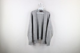Vintage 70s Streetwear Mens Large Distressed Ribbed Knit Cardigan Sweater USA - £31.61 GBP