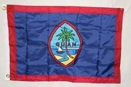 2x3 Embroidered Sewn Guam US Territory Solarmax Nylon Flag 2&#39;x3&#39; Banner - £19.32 GBP
