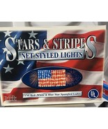 STARS &amp; STRIPE Net Styled Flag Lights 150 Red, White &amp; Blue Star Spangle... - $370.75 MXN