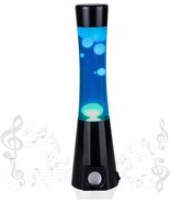 EDIER Lava Lamp 16.5 Inch White Wax Blue Liquid Bluetooth Speaker R39 30W NEW - $17.99