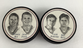 Colorado Avalanche Burger King Hockey Pucks Player Highlight Foote Roy R... - $20.46 CAD