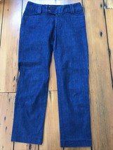 Banana Republic Sloan Fit Flat Front Dark Wash Denim Cotton Pants Jeans ... - $29.99