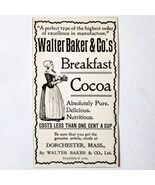 Walter Baker Breakfast Cocoa 1897 Advertisement Victorian Chocolate ADBN1A8 - $28.01 CAD
