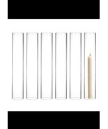 6 Pcs Glass Cylinder Candle Holders, Bottomless 2.5 Wx 14 H, Hurricane T... - $29.69